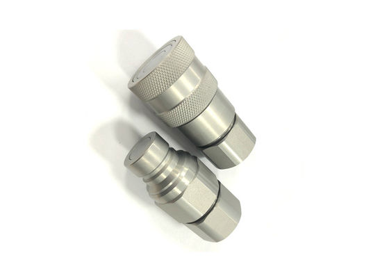 Flat face hydraulische hogedruk snelkoppeling met vergrendelingsmouw 1/4"