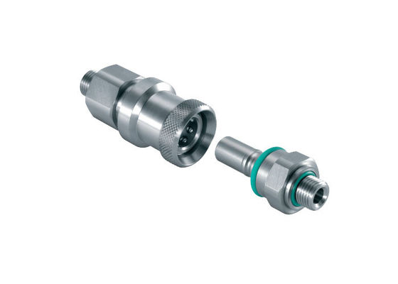 Viton Rail Industry BSPP 0,25'' Flat Face Coupler, roestvrij staal koppeling