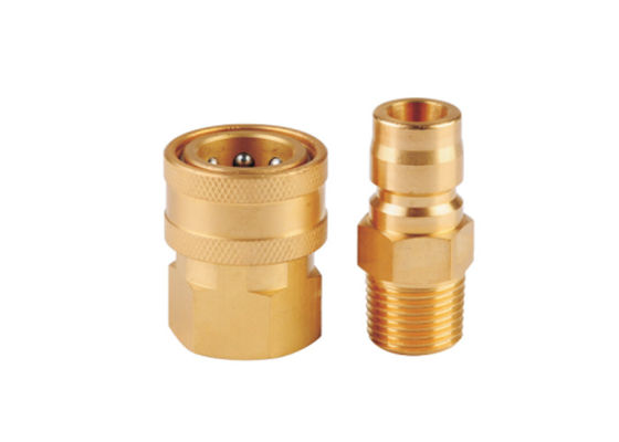 Messing Japanse stijl Straight Through Coupler Hydraulische snelle koppelingen