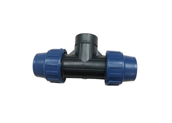 32 mm vrouwelijke draad T-shirt Vaste samengestelde HDPE-compressiebevestigingen voor watervoorziening