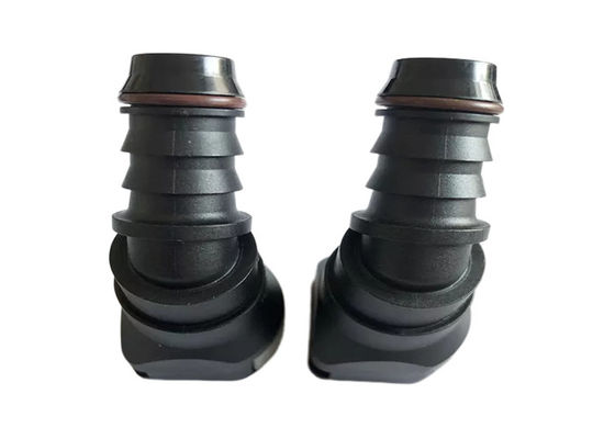 EPDM brandstof vloeibare plastic snelle connectoren 15.82mm 45 graden