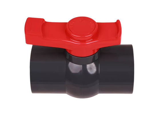 UPVC Compact Square Butterfly Ball Valve delen met handvat 4 inch