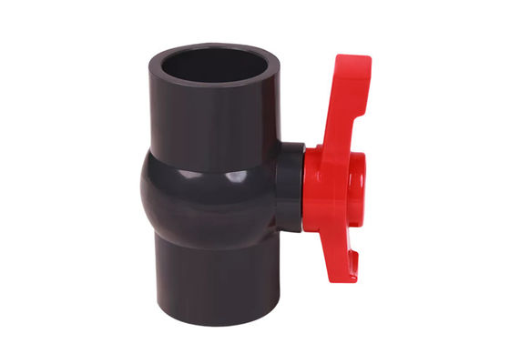 UPVC Compact Square Butterfly Ball Valve delen met handvat 4 inch