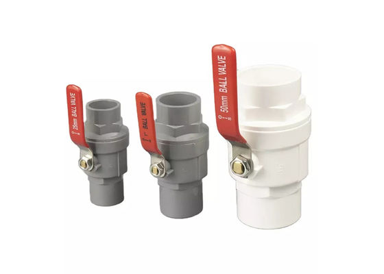 1/2"- 4 "ABS Chrome Invoeging PVC Twee stukjes Ball Valve roestvrij staal Handle