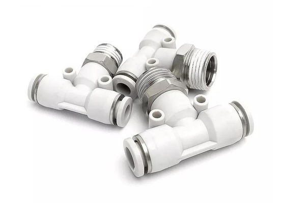 PB T-vormige pneumatische snelle koppeling mannelijke draad Positieve Tee Air Connector