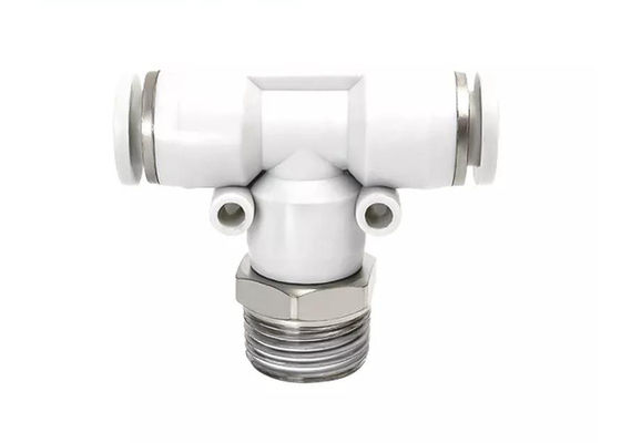 PB T-vormige pneumatische snelle koppeling mannelijke draad Positieve Tee Air Connector