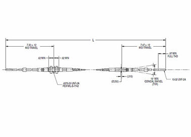 Push Pull Control Cable Assembly eenvoudig te installeren eenvoudig te onderhouden voor mechanische starter