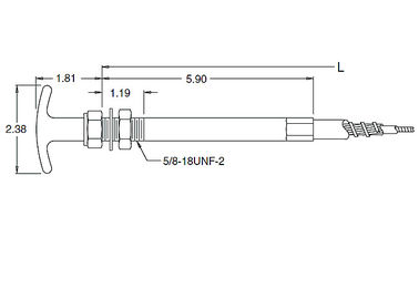 Elektronische machines Mechanische besturingskabelkop Twist Lock Throttle Kabelkop