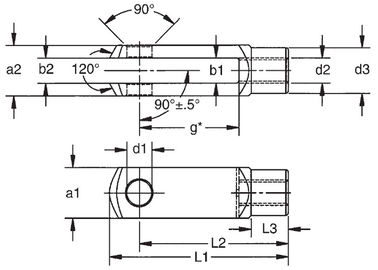 TXLC-serie Gedrukt Clevis Pin, Carbon Steel Zinkgeplatte Kleine Clevis Pins