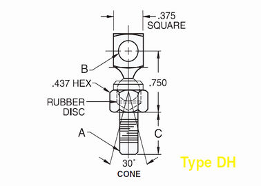 Beheerswielen Type DH Rotary Swivel Joint Gear Shift Cable Parts Voor Lichte Industrie
