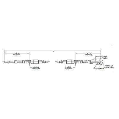 Gebruikersbesturing Push Pull kabel assemblage met glad karakter en aanpasbare lengte