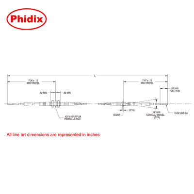 Professionele mechanische besturingskabelassemblage voor mechanische starter
