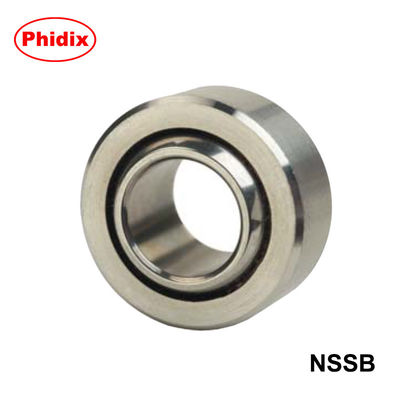 NSSB-serie smalle draagbare bollagers van roestvrij staal. PTFE-gelijmd voor corrosiebestandheid in maritieme en voedselverwerking. Press-fit of V-groove montage.