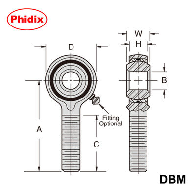 DBM/DBF-serie metrische kogelschroeven: met olie geïmpregneerde bronzen racetracks, hoogtemperatuur- en corrosiebestendig voor precisie CNC/automatisering