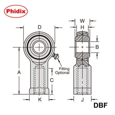 DBM/DBF-serie metrische kogelschroeven: met olie geïmpregneerde bronzen racetracks, hoogtemperatuur- en corrosiebestendig voor precisie CNC/automatisering