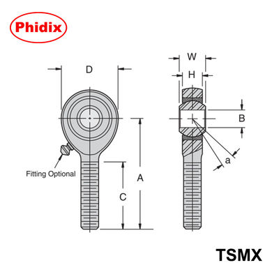 Heavy-Duty TSMX/TSFX Series Rod Ends: Precise 3-Piece Metal Design voor high-load motion control