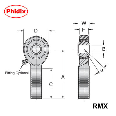 RMX/RMX-T-serie zware PTFE-beklede staafpunten. Hoge laadcapaciteit voor industriële en race toepassingen.