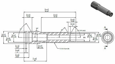 Hoogprecisie-kabel-eindfittings MD-draadkap met 11/16 UNF-draad