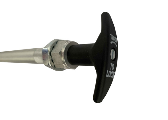 IATF16949 1500MM Mechanische besturingskabel met T-handgreep met zwarte twist lock